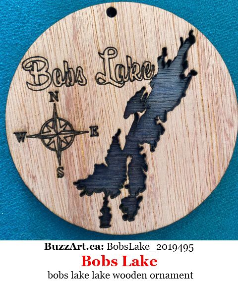 bobs lake lake wooden ornament